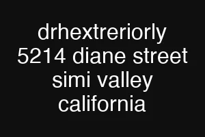 drhextreriorly 5214 diane street simi valley california